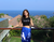 Trevi Crystal Crop Top - Black